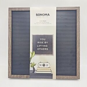 Sonoma Goods For Life 12x12 Black Letter Board Kit 203 Letters Wood Frame NEW